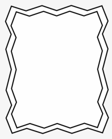 Full Page Black And White Zig Zag Frame - Border Black And White Clipart, HD Png Download, Transparent PNG