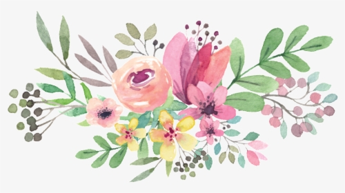 Circle Clipart Flower - Watercolor Flower Transparent Background, HD Png Download, Transparent PNG
