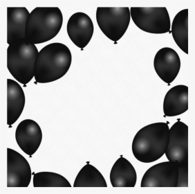 Mq Black Balloon Balloons Frames Border Borders - Black Balloons Png Transparent, Png Download, Transparent PNG