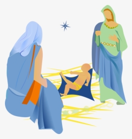 Blue,art,outerwear - Christmas Christian Png, Transparent Png, Transparent PNG