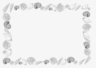 Transparent Black And White Borders Png - Black And White Seashell Border Clipart, Png Download, Transparent PNG