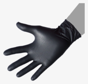 Black Nitrile Gloves - Leather, HD Png Download, Transparent PNG