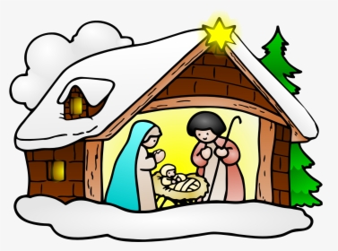 Nativity Scene,clip Design,christmas Eve - Christmas Jesus Birth Clipart, HD Png Download, Transparent PNG