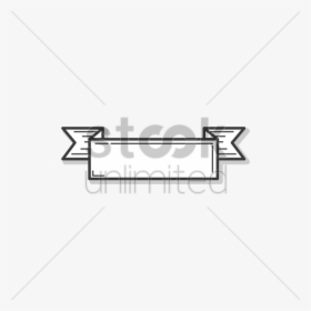 And White,furniture,sketch - Banner Outline Vector, HD Png Download, Transparent PNG