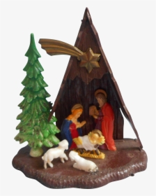 Vintage A Frame Nativity Christmas Ornament Plastic - Christmas Tree, HD Png Download, Transparent PNG