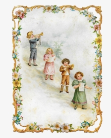 Victorian Vintage Greeting Printable Image Children - Creative Arts, HD Png Download, Transparent PNG