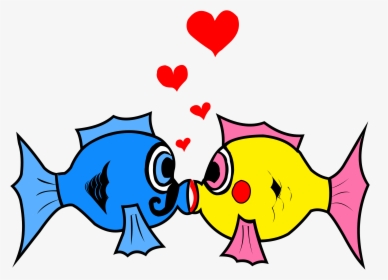 Image Of School Of Fish Clipart School Of Fish Clip - Kissing Fish Clipart, HD Png Download, Transparent PNG
