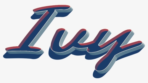 Ivy 3d Letter Png Name - Ivy Name Tag, Transparent Png, Transparent PNG