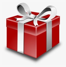 Gifts, Wrapped, Red, Box, Container, Closed, Ribbons - Present Clipart, HD Png Download, Transparent PNG