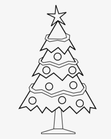 Xmas Tree Clipart Black And White, HD Png Download, Transparent PNG