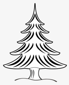 Christmas Tree Black And White Snow Christmas Tree - Christmas Tree Clipart Black And White Free, HD Png Download, Transparent PNG