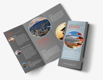 Japan Travel Tri-fold Brochure Template Preview - Brochure Template In Japan, HD Png Download, Transparent PNG
