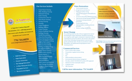 Asuperiortrifoldlarge - Mold Remediation Service Trifold Brochure, HD Png Download, Transparent PNG