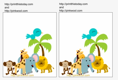 Clip Art Jungle Theme Invitation - Jungle Animal Birthday Invitations For Free, HD Png Download, Transparent PNG