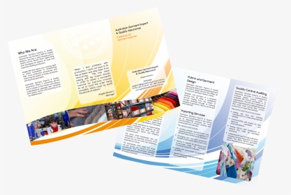Copywriting And Designing A Tri-fold Brochure - Brochure Garments Trifold, HD Png Download, Transparent PNG