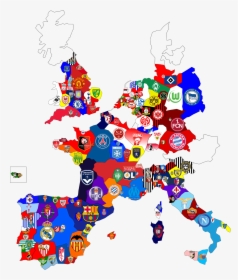 European Soccer Teams - French Football Teams Map, HD Png Download, Transparent PNG