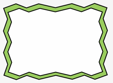 Green Frame Clipart Clipart Kid Green Zig Zag - Black And Green Frame, HD Png Download, Transparent PNG