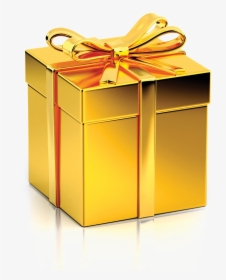 Gold Gift Box Png, Transparent Png, Transparent PNG