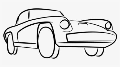 Sports Car Vector Drawing Clip Art - Araba Vektörel Çizim Png, Transparent Png, Transparent PNG