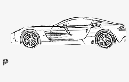 #car #sketching #sketch #picsartpassion De #myedit - Aston Martin One-77, HD Png Download, Transparent PNG