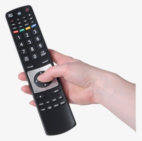 Transparent Tv Remote Clipart - Tv Remote Control Hand, HD Png Download, Transparent PNG