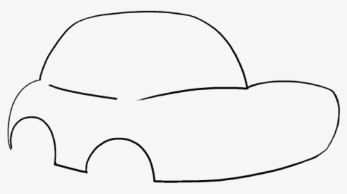 How To Draw Cartoon Car - Line Art, HD Png Download, Transparent PNG