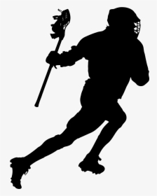 Black And White Lacrosse Player, HD Png Download, Transparent PNG
