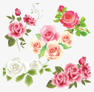 Clip Art Flower Vector - Rose Flower Vector Png, Transparent Png, Transparent PNG