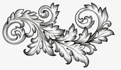 Hd Vector Stock Scroll Engraving Acanthus Transprent, HD Png Download, Transparent PNG