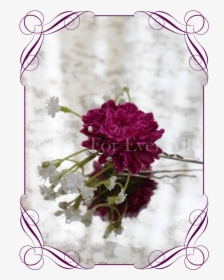 Magenta Fuchsia Pink And Baby S Breath Silk Artificial - Flower Girls Basket Design, HD Png Download, Transparent PNG