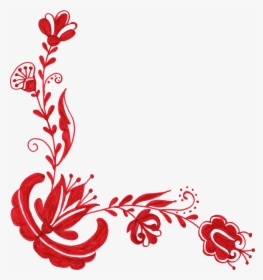 Floral Pattern Png Red, Transparent Png, Transparent PNG