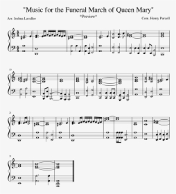 Music For The Funeral March Of Queen Mary - Purcell Funeral March Canzona, HD Png Download, Transparent PNG