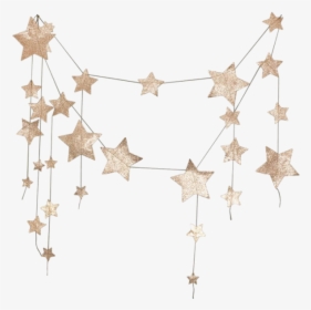 Numero 74 Falling Star Garland Gold, HD Png Download, Transparent PNG