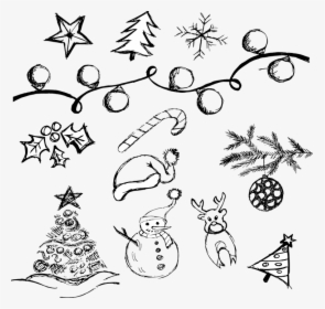 Christmas, Elements, Doodle, Decoration, Celebration - Christmas Doodle Png, Transparent Png, Transparent PNG