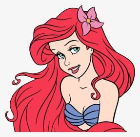 Ariel Clip Art Disney Galore With Flower - Coloring Pages For Girls Printable, HD Png Download, Transparent PNG