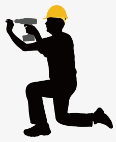 Construction Worker Silhouette Png - Silhouette Construction Worker Clipart, Transparent Png, Transparent PNG