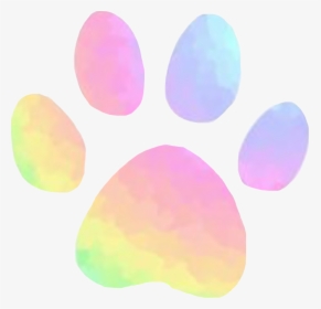 #pastel #paw #print #rainbow #aesthetic #cute #pink - Pastel Dog Paw Print, HD Png Download, Transparent PNG