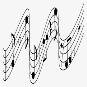 Staff Transparent Curved - Music Notes Clipart, HD Png Download, Transparent PNG