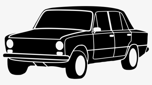 Vintage Black And White Car Icons Png - Black And White Car Png, Transparent Png, Transparent PNG