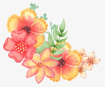 Floral, Decoration, Embellishment, Watercolor, Flowers - Public Domain Watercolor Flowers, HD Png Download, Transparent PNG