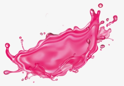 Pink Water Splash - Green Juice Splash Png, Transparent Png, Transparent PNG