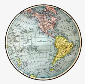 Western Hemisphere Map Vintage, HD Png Download, Transparent PNG