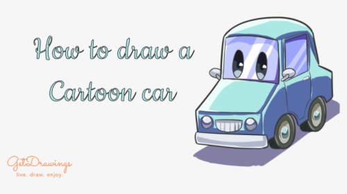 How To Draw A Cartoon Car - City Car, HD Png Download, Transparent PNG