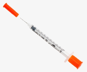 1ml Insulin Syringe With Standard Fixed Needle 27g - Insulin Needle, HD Png Download, Transparent PNG