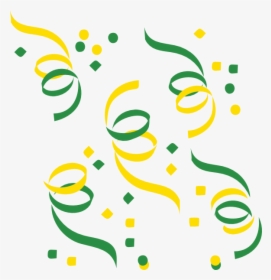 Transparent Confetti Clip Art - Green And Yellow Confetti, HD Png Download, Transparent PNG
