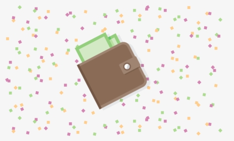 Wallet With New Year S Confetti In Background - Portable Network Graphics, HD Png Download, Transparent PNG