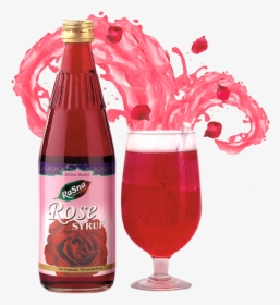 Pomegranate Juice - Rose Syrup Drink, HD Png Download, Transparent PNG