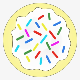 Sprinkles Clipart Rainbow Sugar Cookie Sprinkle Transparent - Sugar Cookie Clip Art, HD Png Download, Transparent PNG