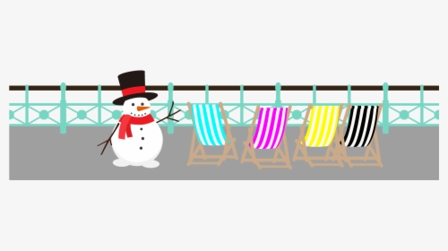 Railings And Cmyk Deckchairs Christmas Snowman - Snowman, HD Png Download, Transparent PNG