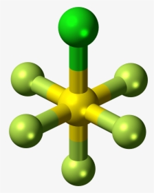 Sulfur Chloride Pentafluoride Molecule Ball - Sulfur Molecules Png, Transparent Png, Transparent PNG
